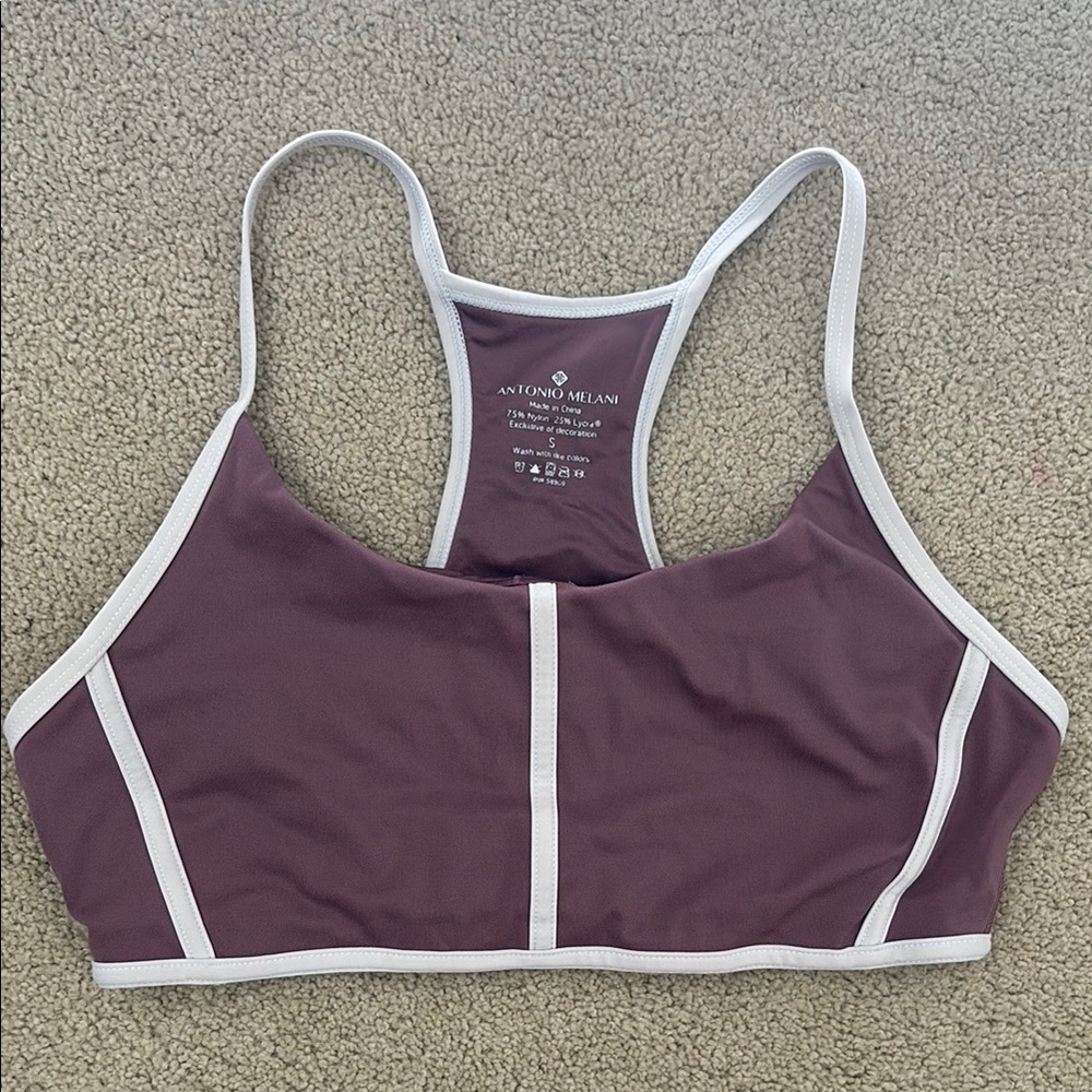 ANTONIO MELANI Purple Racerback Sports Bra